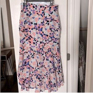 ‼️NWT NANETTE LEPORE RUCHED HIGH LOW SKIRT‼️EVERY SPRING COLOR TREND PATTERN